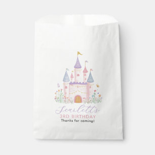 Princess party favors Girls Birthday Pastel Castle Favour Bag