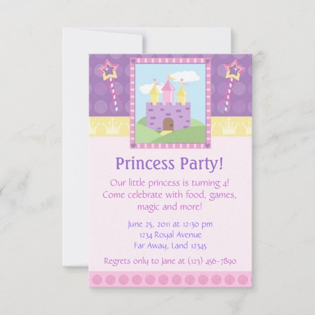 Princess Party Invitation (Front)