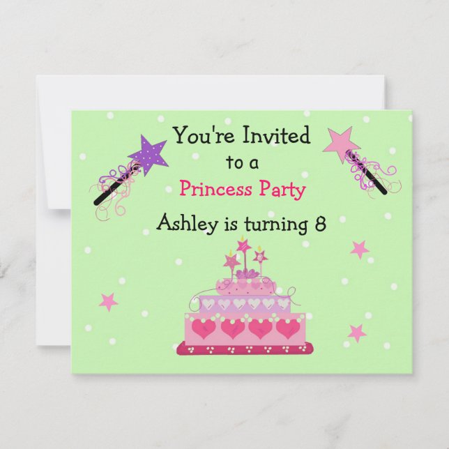 Princess Party Invitation d'anniversaire (Devant)