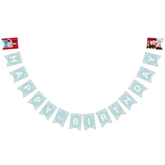 Princess Party photo Happy Birthday Bunting Flags (All)
