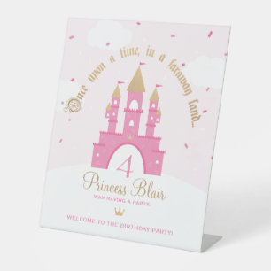 Princess Party Plates Pedestal Sign