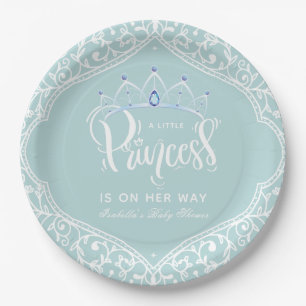 Princess Party Royal Personalized Baby Shower Paper Plate