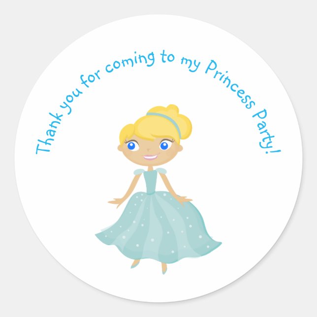 Princess party sticker (Front)
