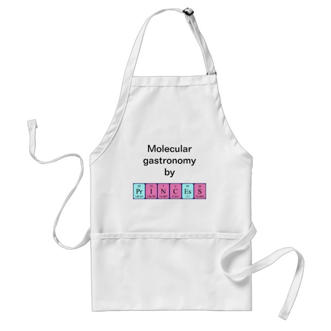 Princess periodic table name apron (Front)