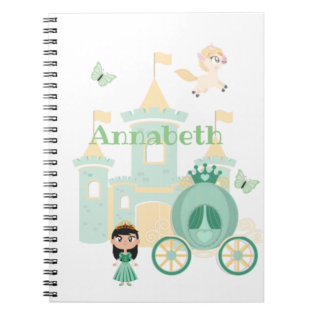 Princess, Personalize Name Notebook (Front)