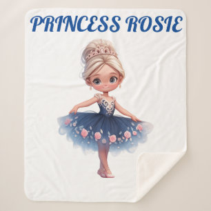 "PRINCESS" PERSONALIZED  SHERPA BLANKET