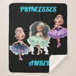 "PRINCESS" PERSONALIZED  SHERPA BLANKET