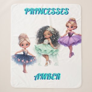 "PRINCESS" PERSONALIZED  SHERPA BLANKET