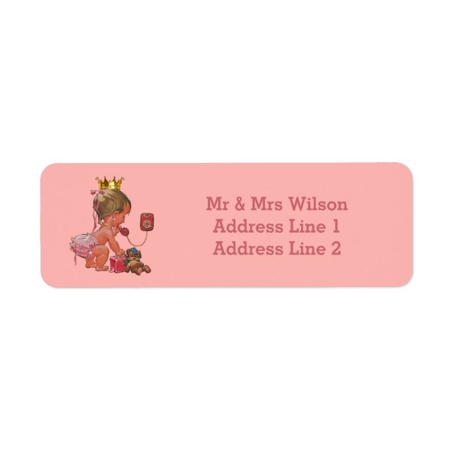 Princess Phone Teddy Baby shower de valise (Devant)
