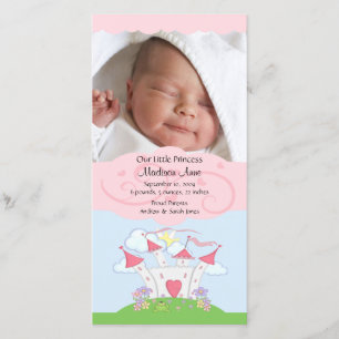 Princess PHOTO Birth Announcement