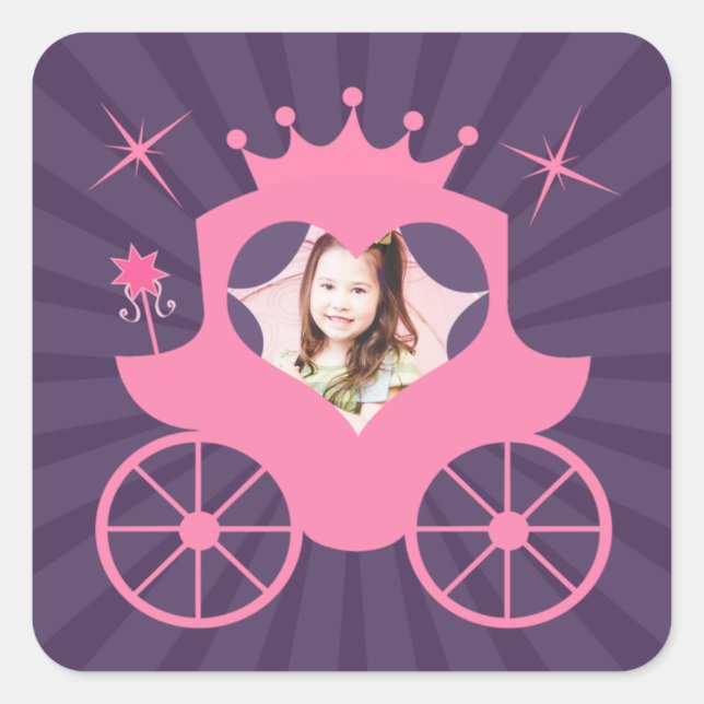 Princess Photo Birthday Sticker (Front)