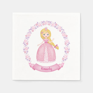 Princess Pink Cute Personalized Napkin