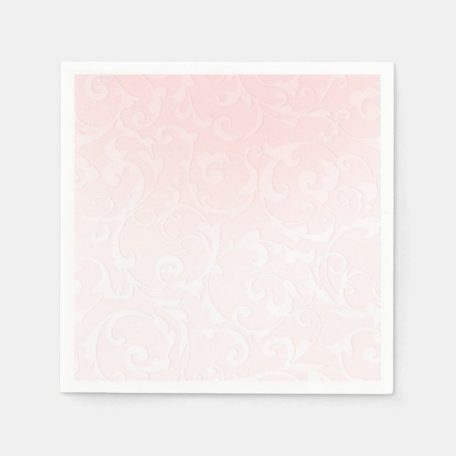 Princess Pink Damask Storybook Elegant Wedding Napkin (Front)