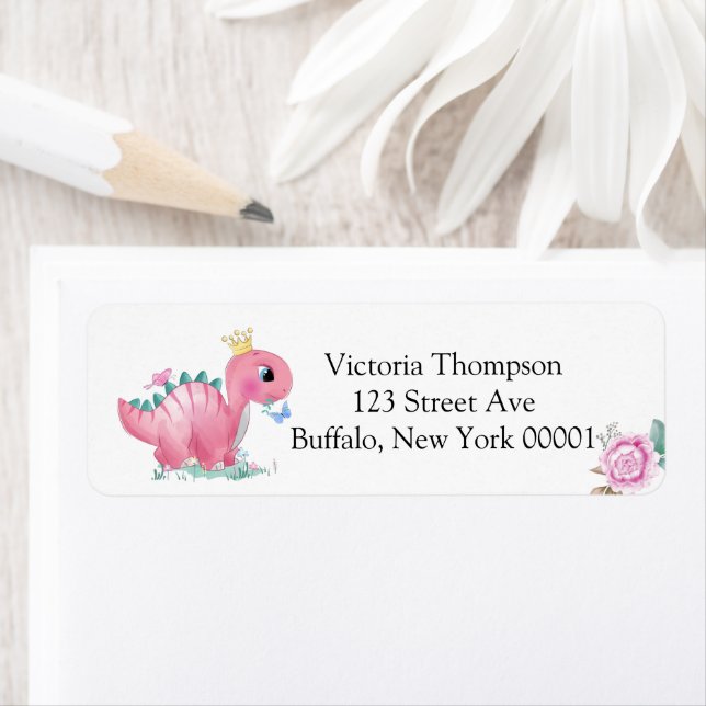Princess Pink Dinosaur Peony Baby Shower  (Insitu)