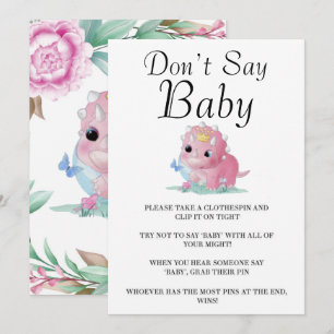 Princess Pink Dinosaur Peony Don’t Say Baby