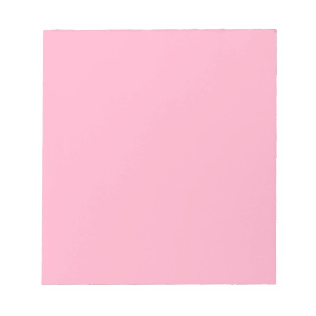 Princess Pink Girly Pastel Pink Only Colour Pink Notepad (Front)