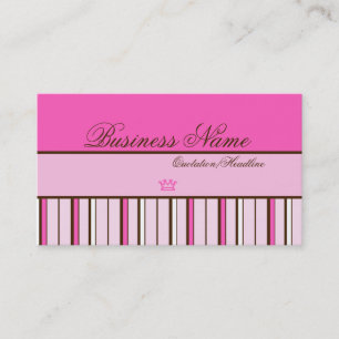 Princess Pink Little Crown Business Cards