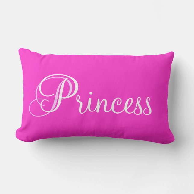 Princess Pink Throw Personalized Pillow (Front)