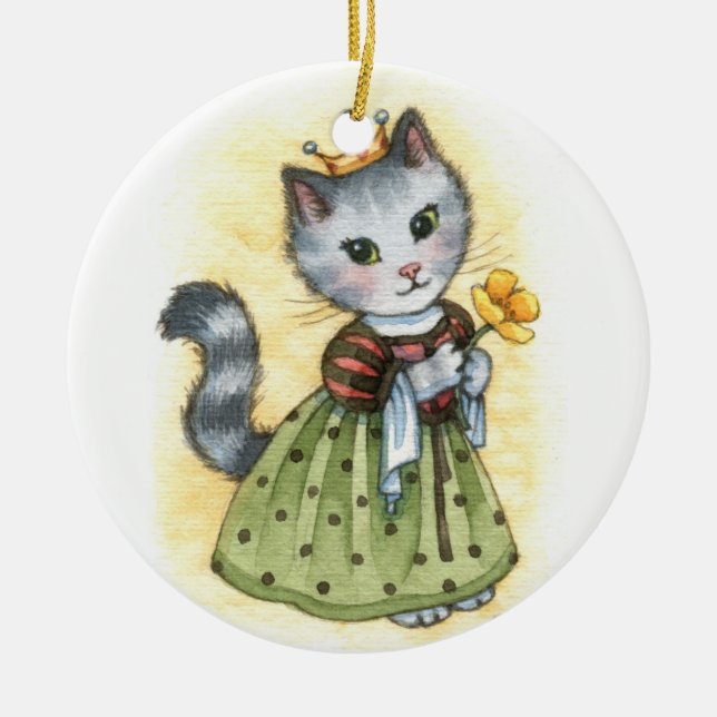 Princess Poppy - Cute Cat Ornament (Front)