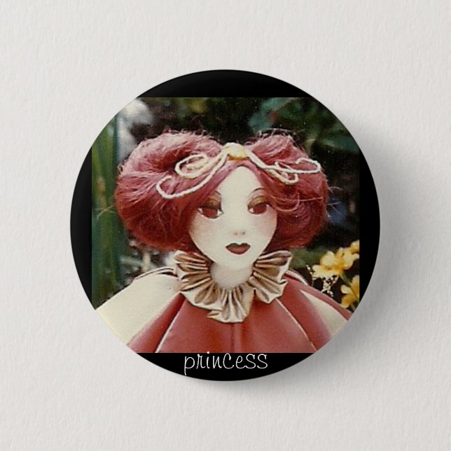 princess portrait 2 inch round button (Front)