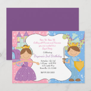 Princess & Prince Castle Royal Party Invitation