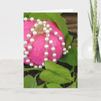princess pumpkin,pink pumpkin,pearls n pumpkin card