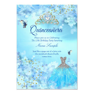 Blue Cinderella Wedding Invitations 9