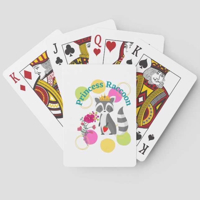 Princess Raccoon by Bella Playing Cards (Back)