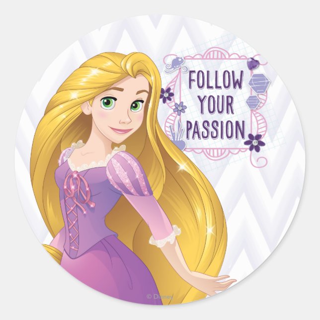 Princess Rapunzel Classic Round Sticker (Front)