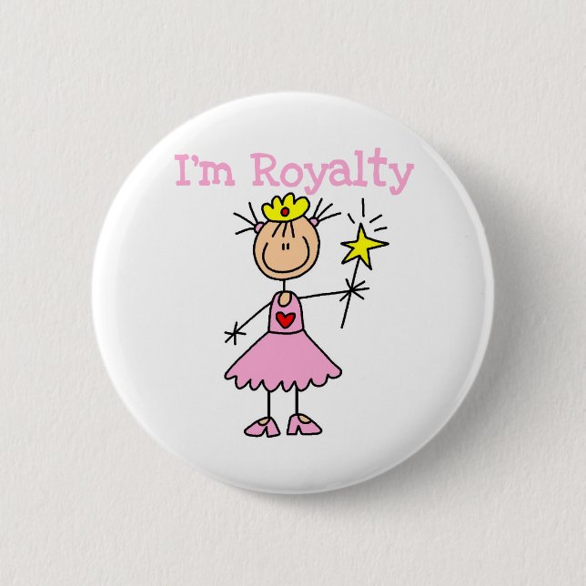 Princess Royalty 2 Inch Round Button (Front)