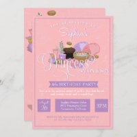 Princess Salon & Spa Birthday Party Invitation