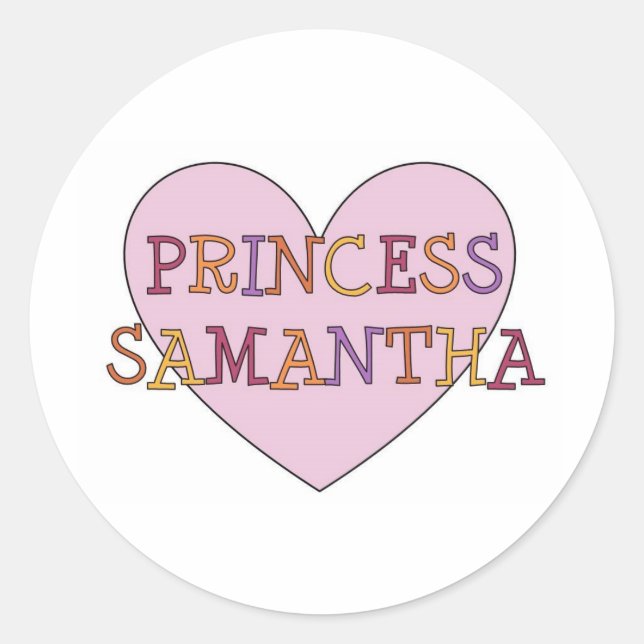 Princess Samantha Classic Round Sticker (Front)
