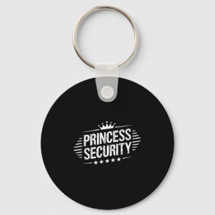 Princess Security Boys Brother Retro Birthday Dad  Keychain