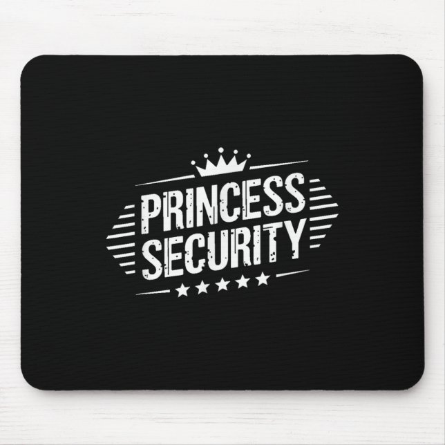 Princess Security Boys Brother Retro Birthday Dad  Mouse Pad (Front)