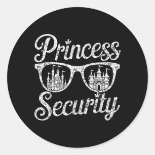 Princess Security Funny Graphic Halloween Classic Round Sticker