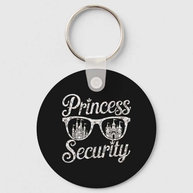 Princess Security Funny Graphic Halloween Keychain (Front)