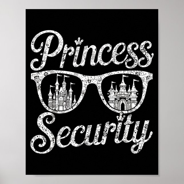 Princess Security Funny Graphic Halloween Poster (Front)