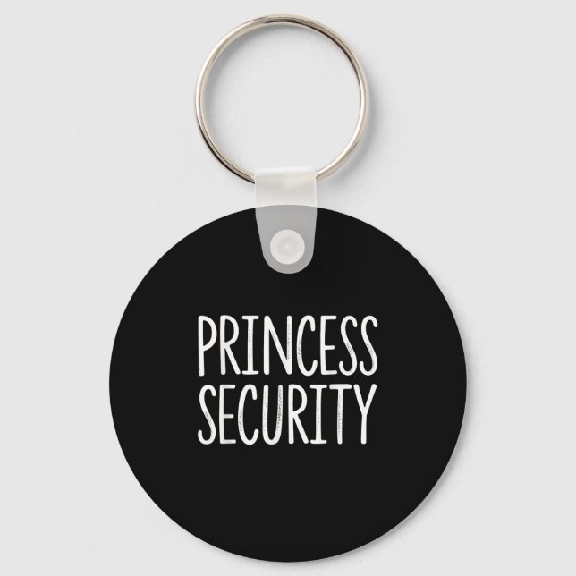 Princess Security Halloween Costume Dad Men Matchi Keychain (Front)
