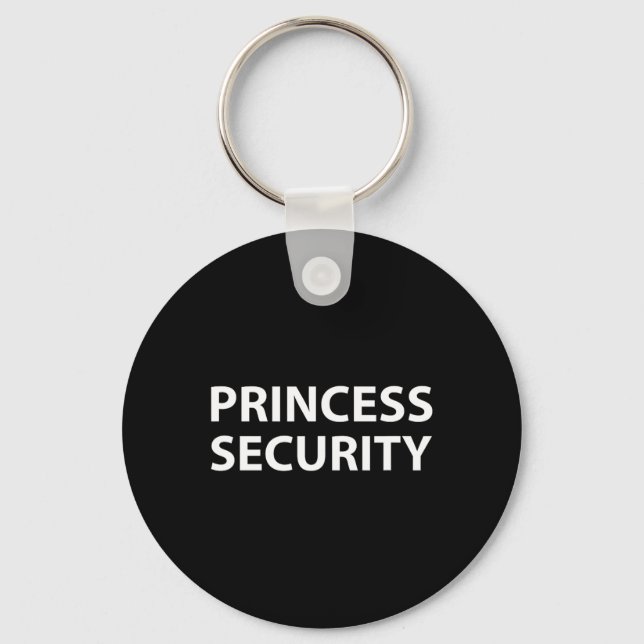 Princess Security Halloween Costume Dad Men Matchi Keychain (Front)