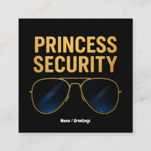 Princess Security Magical Halloween Birthday Party Square Business Card