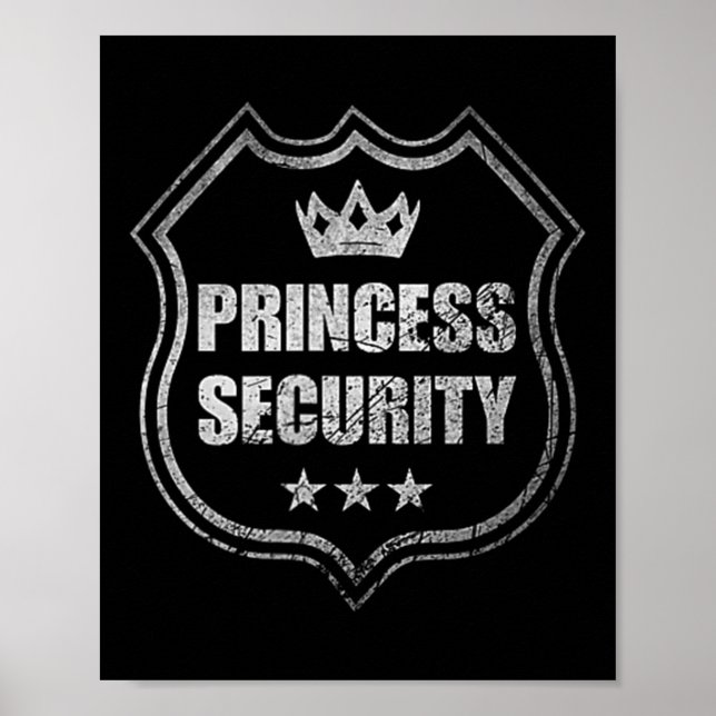 Princess Security Protection Birthday Party Matchi Poster (Front)
