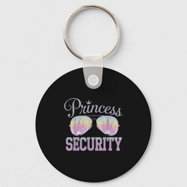 Princess Security Protection Retro Castle Men Wome Keychain (Front)