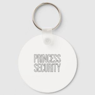 Princess Security Team Dad & Mom Birthday Part Keychain