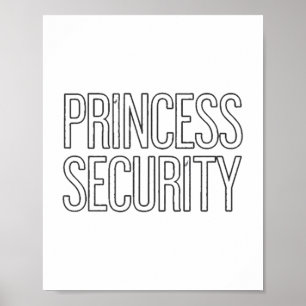 Princess Security Team Dad & Mom Birthday Part Poster