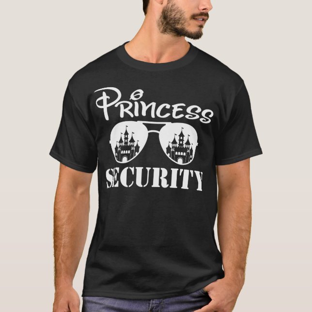 Princess Security Team Dad Mom Birthday Party Fami T-Shirt (Front)