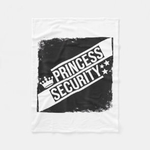 Princess Security Team Dad Mom Family Trip Fleece Blanket