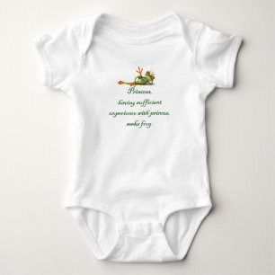 Princess Seeks Frog Baby Bodysuit