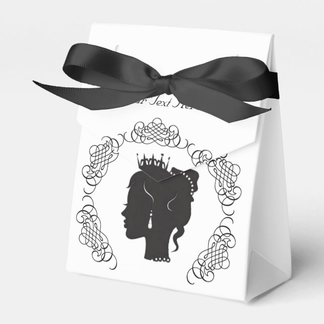 Princess Silhouette Personalized Favour Box (Front Side)