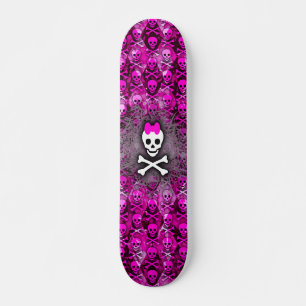 Princess Skull & Bones Skateboard