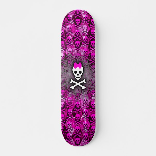 Princess Skull & Bones Skateboard (Front)